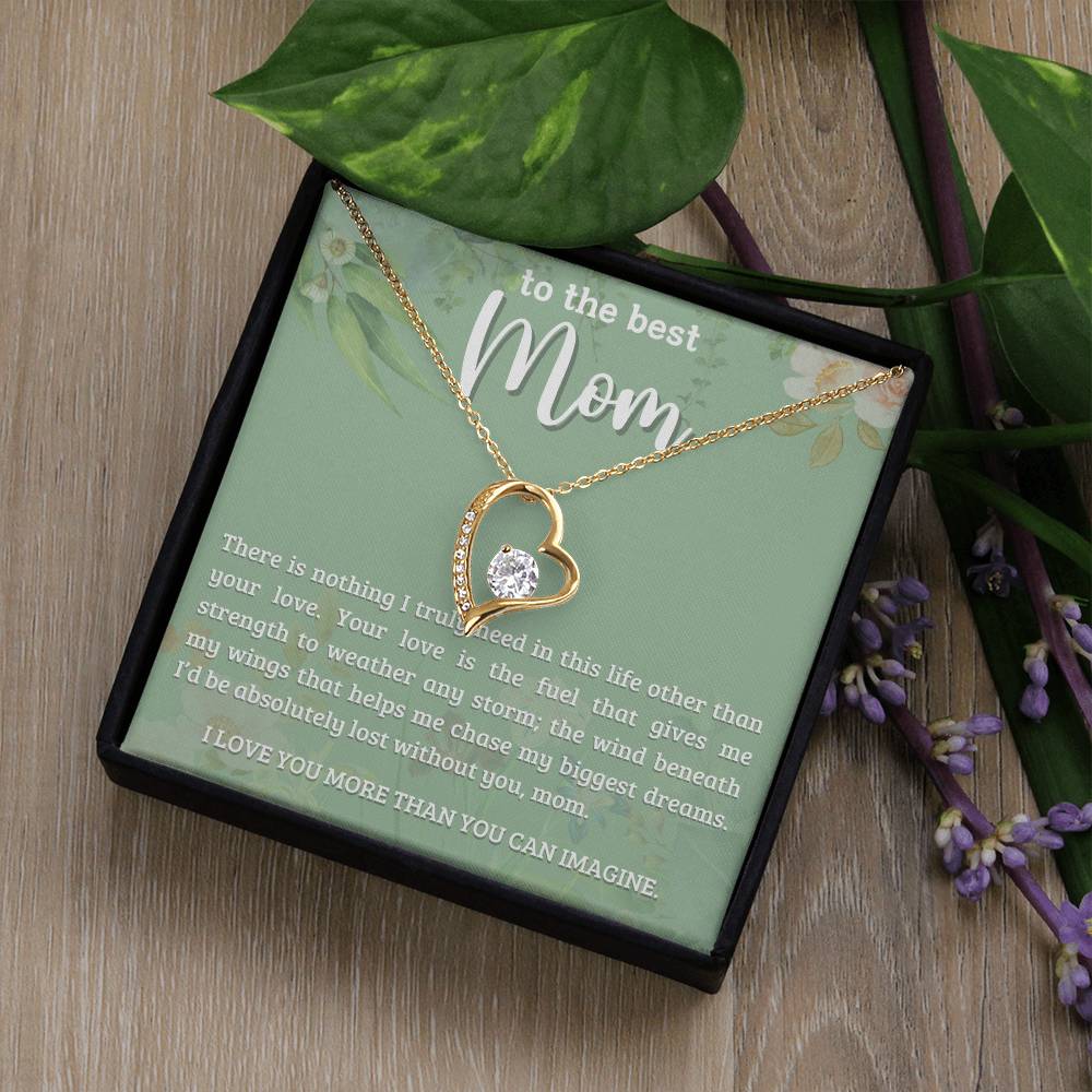 To the BEST Mom~ Perfect daughter mother gift ~ Give her the gift that shows just how much she means to you!  necklace