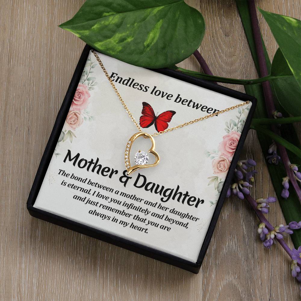 Endless love between mother and daughter Forever Love Necklace