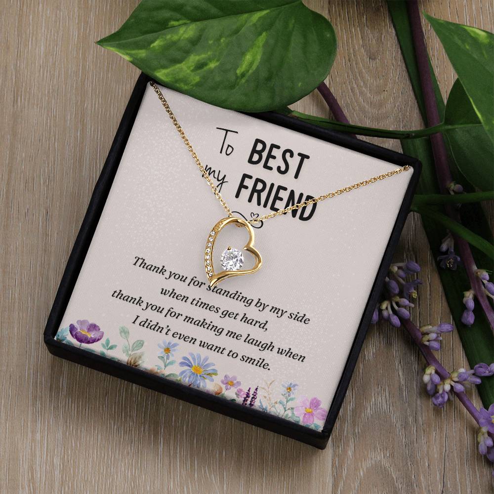 To my best friend-Thank you Forever Love Necklace