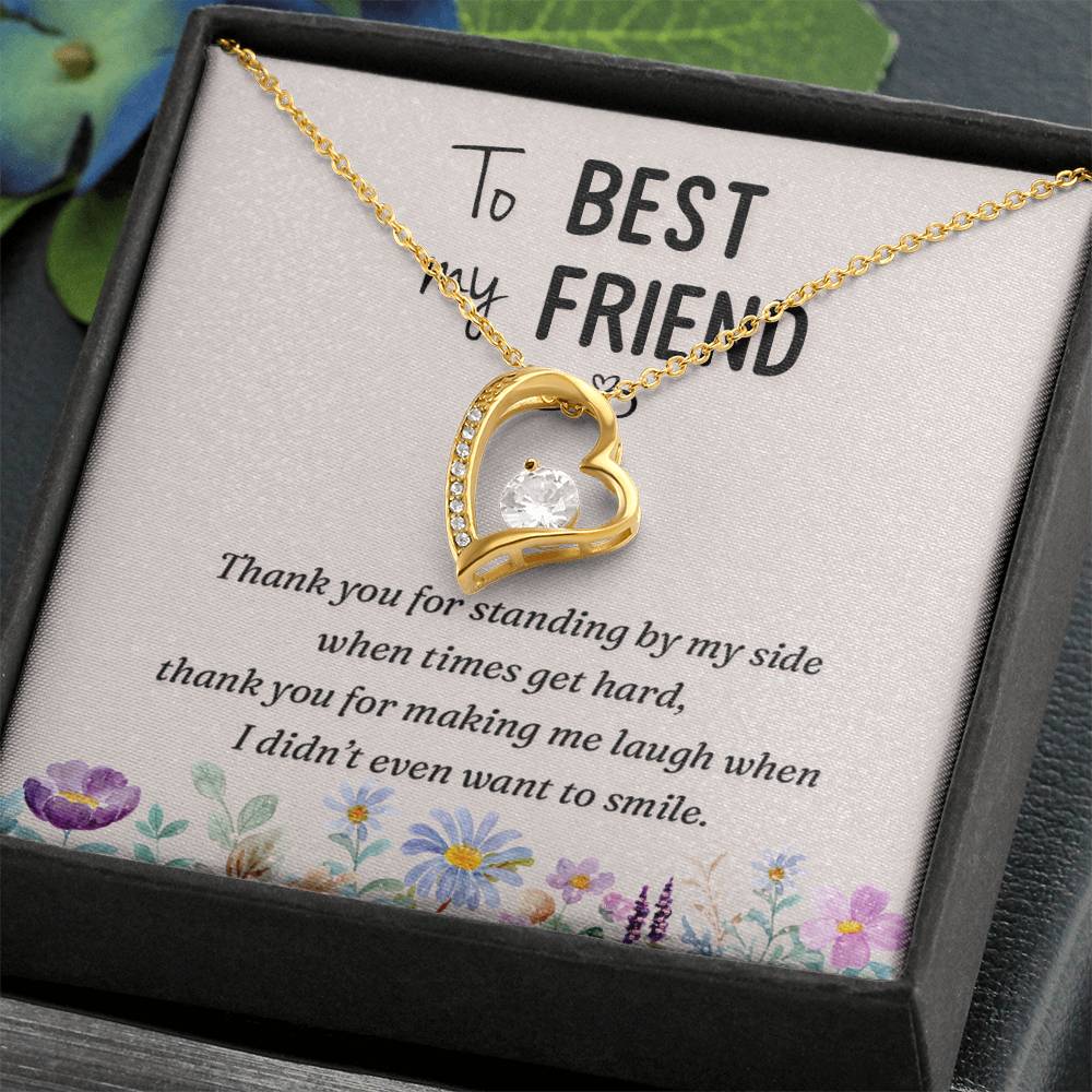 To my best friend-Thank you Forever Love Necklace